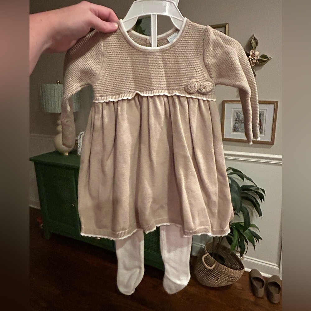 Edgehill knit sweater Dress with Leggings set